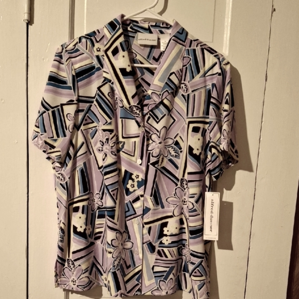 Alfred Dunner Abstract Pattern Blouse